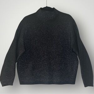 H&M Black Glittery Fine Knit Top